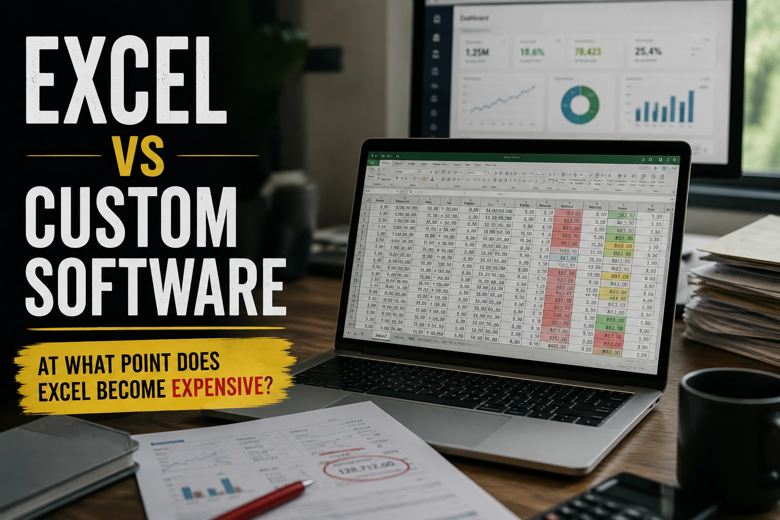 Excel vs Custom Software: When Does Excel Become More Expensive?
